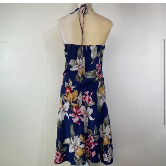 Aloha Hut Hawaiian Halter Tie Neck Dress Size XL - Picture 3 of 5
